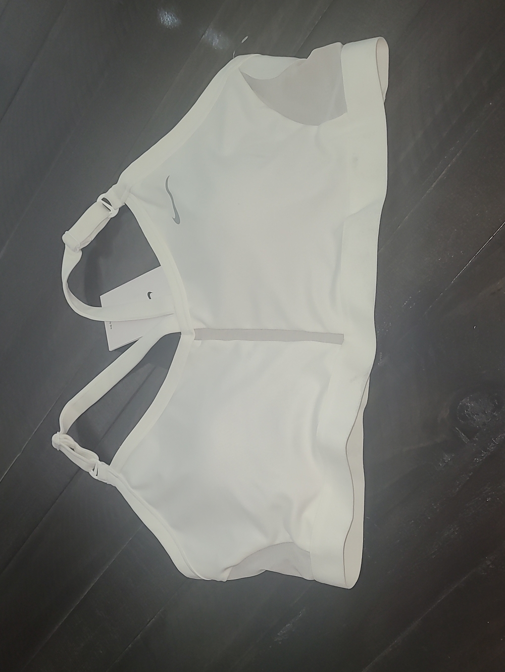 Nike White Womens Sports Bra with Adjustable Straps